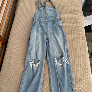 Women's Light Blue Denim Overalls
